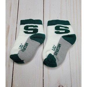 Newborn Michigan State Spartan Socks